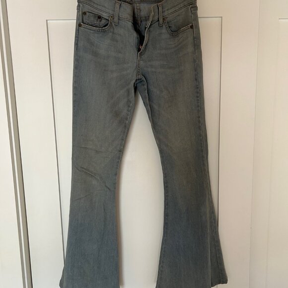 Free People Denim Super Flare Apple Blue Sz. 26 - Perfect condition, clean hems - Picture 5 of 16